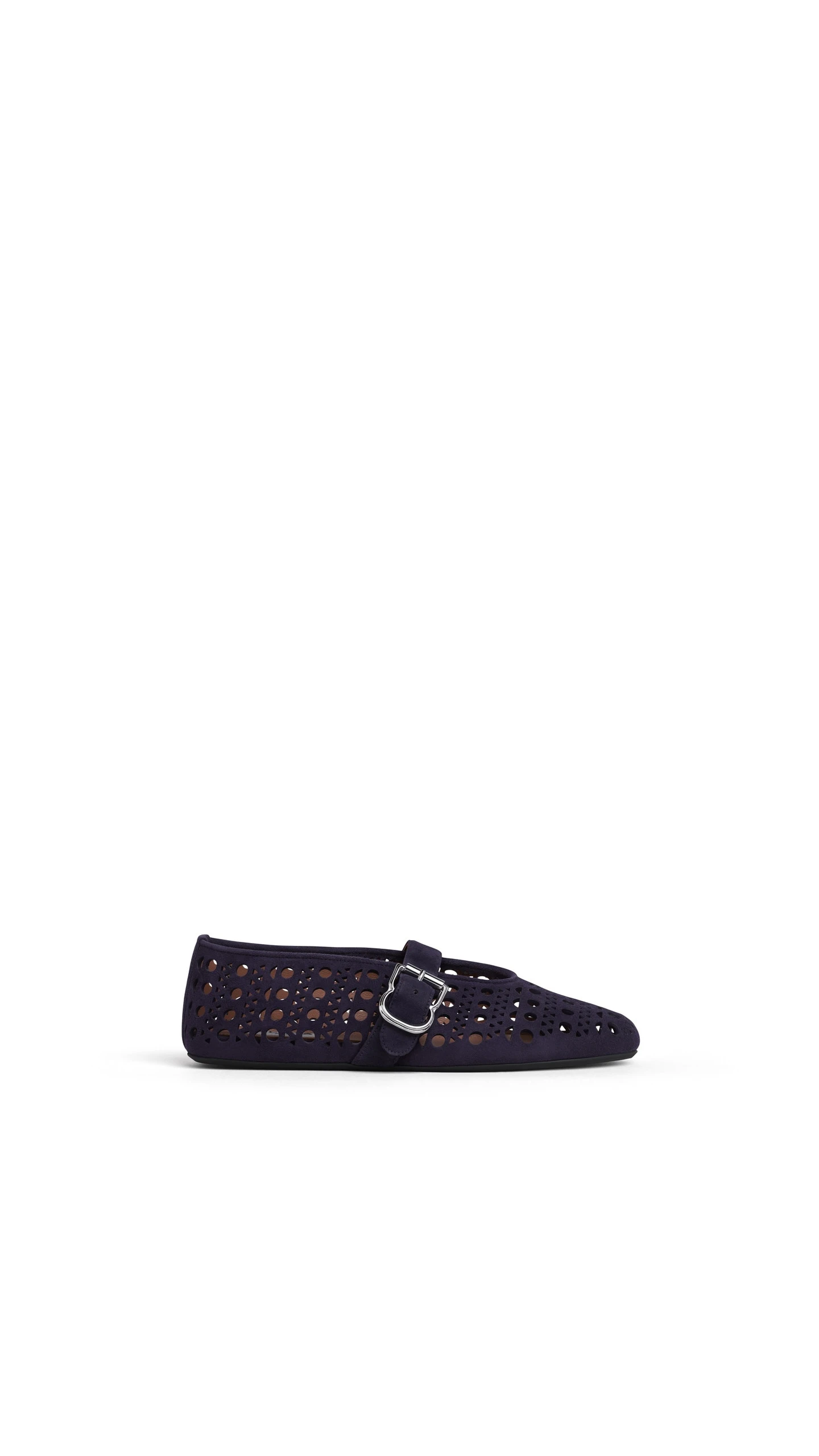 Alaia Ballet Flats Vienne in Suede, Eggplant Alaia Ballet Flats Vienne in Suede, Eggplant | Flats | Coveti