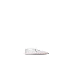 Alaia Ballet Flats in Fishnet, Optical White | Flats | Coveti