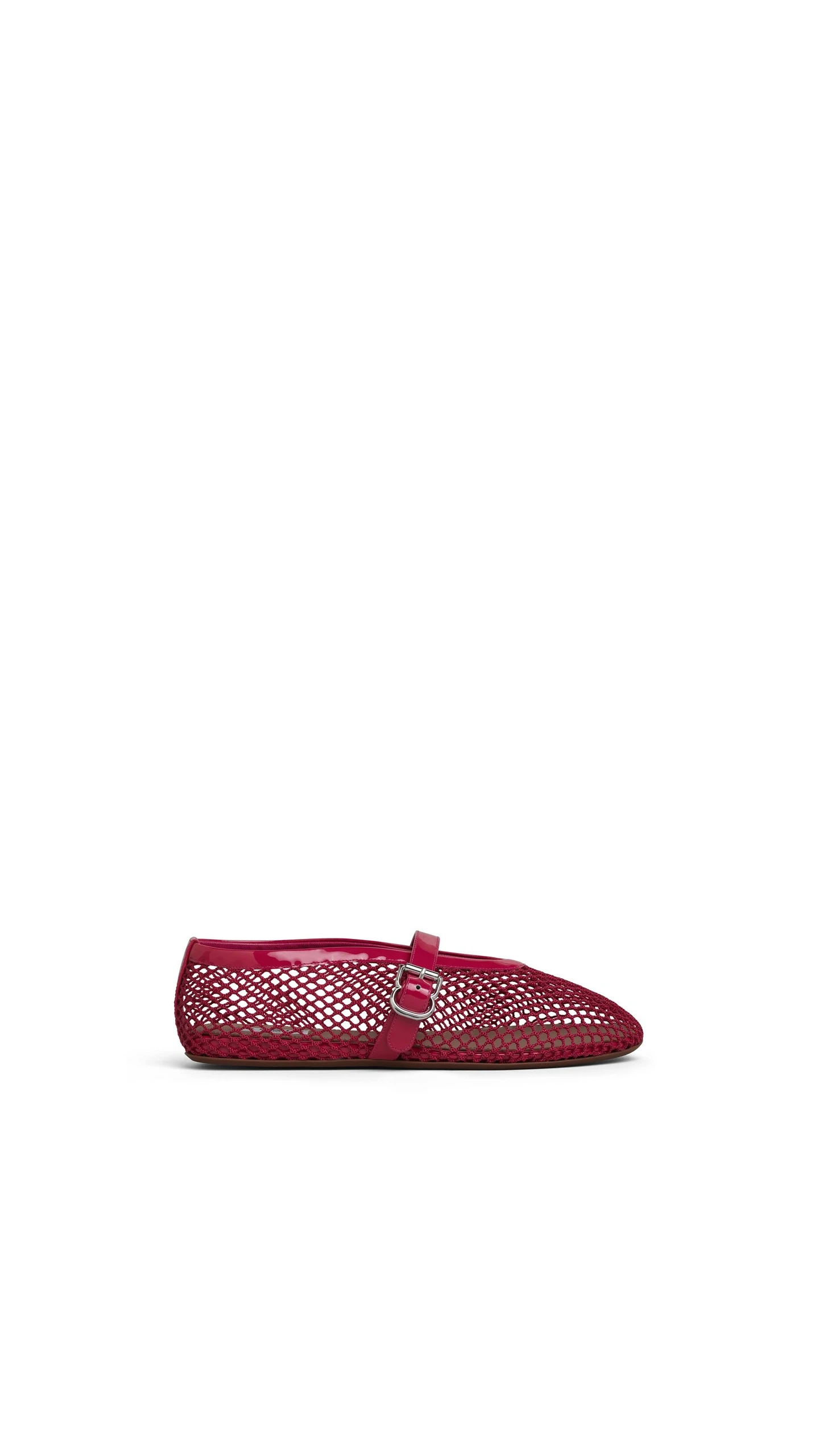 Alaia Ballet Flats in Fishnet, Raspberry Alaia Ballet Flats in Fishnet, Raspberry | Flats | Coveti