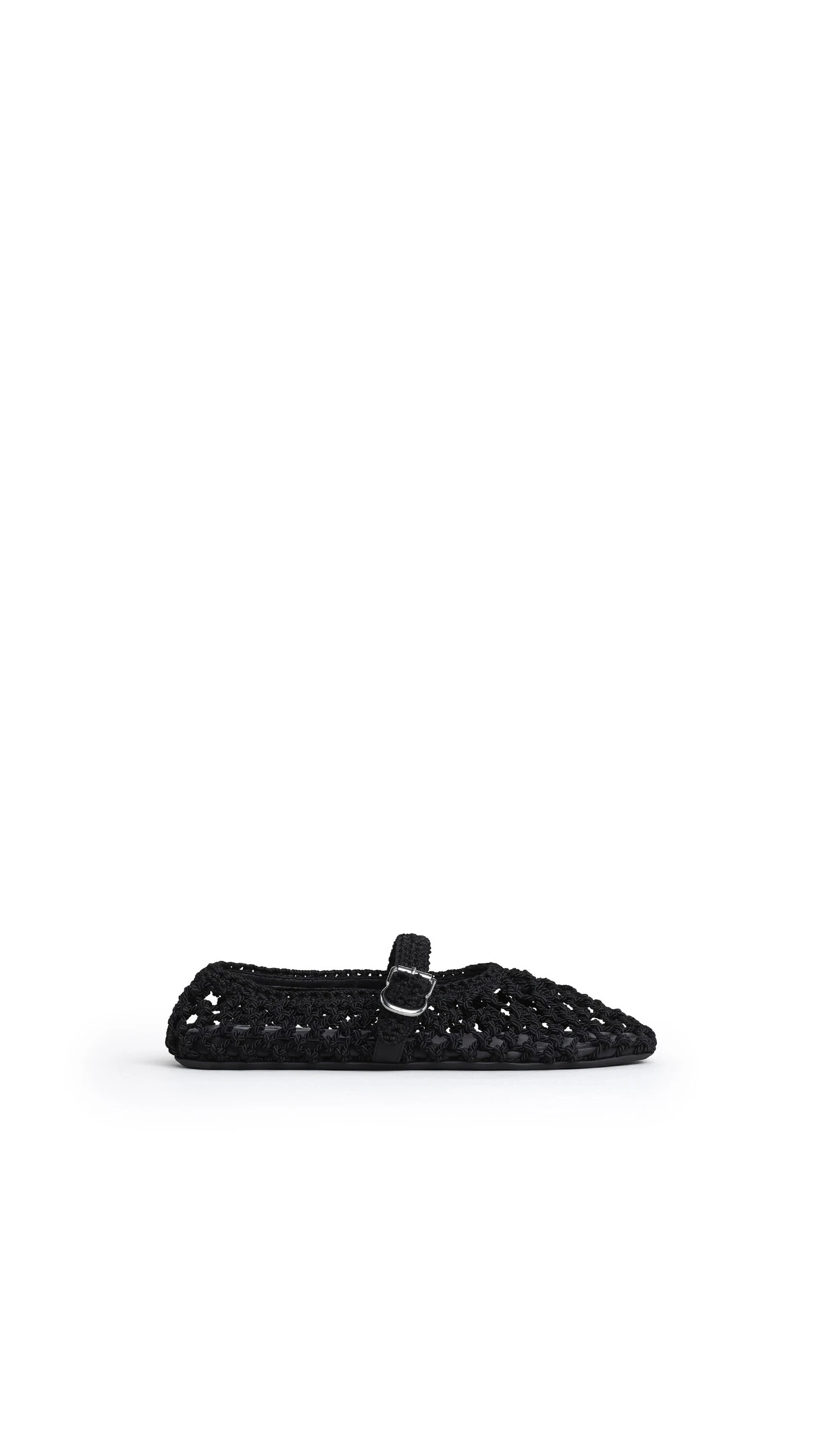 Alaia Ballet Flats in Satin Cord, Black Alaia Ballet Flats in Satin Cord, Black | Flats | Coveti