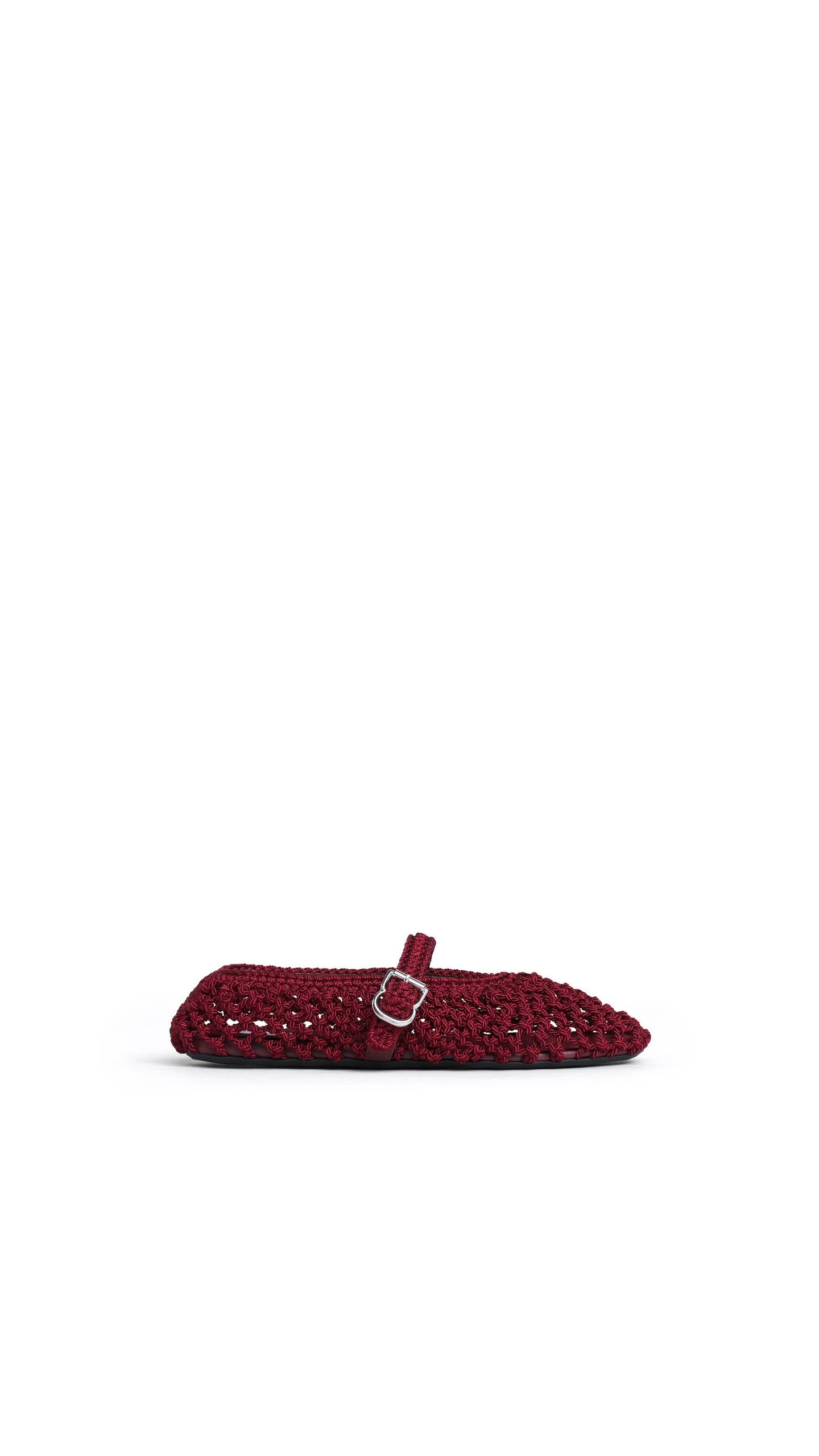 Alaia Ballet Flats in Satin Cord, Bordeaux Alaia Ballet Flats in Satin Cord, Bordeaux | Flats | Coveti