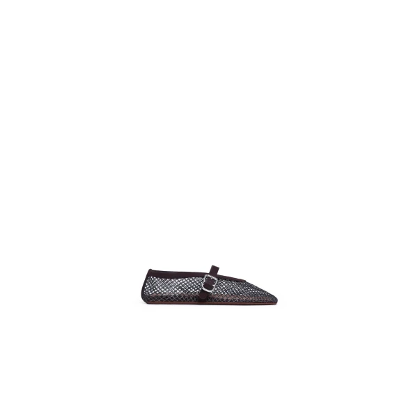 Ballet Flats in Strass Fishnet, Blue