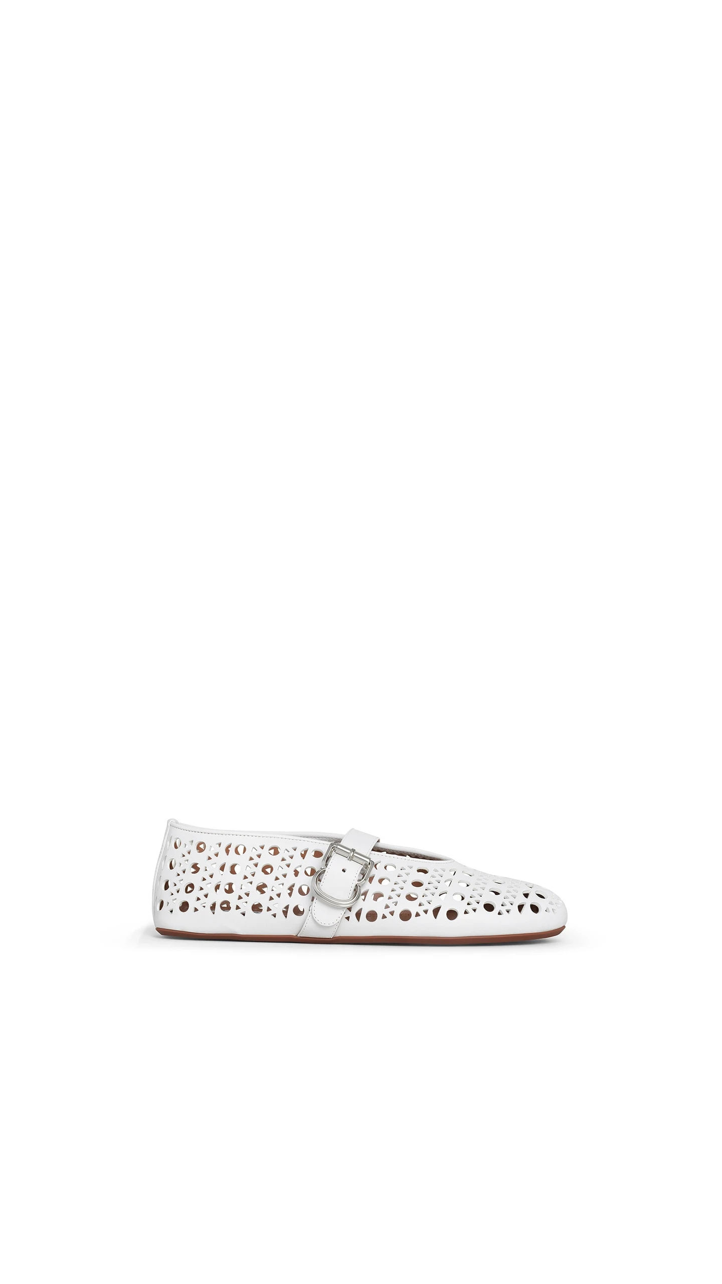 Alaia Ballet Flats in Vienne Lambskin, Off-white Alaia Ballet Flats in Vienne Lambskin, Off-white | Flats | Coveti