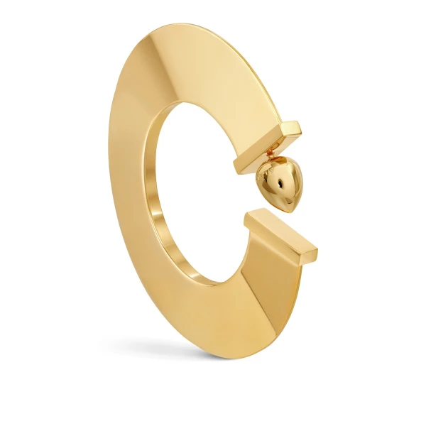 Alaia Blade Hoops in Gold | Earrings | Coveti