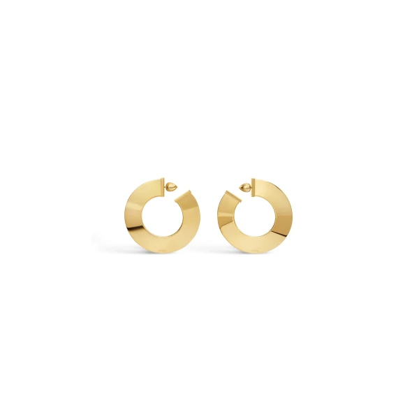Alaia Blade Hoops in Gold | Earrings | Coveti