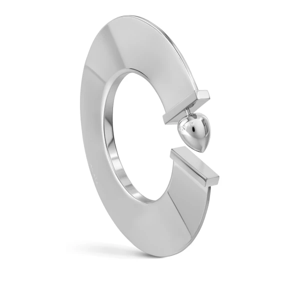 Alaia Blade Hoops in Silver | Earrings | Coveti