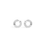 Alaia Blade Hoops in Silver | Earrings | Coveti