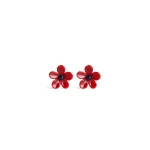 Alaia Bloom Earrings in Red | Earrings | Coveti
