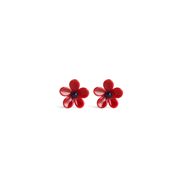 Bloom Earrings in Red