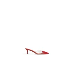 Alaia Bloom Mules in Calfskin, Red | Mules | Coveti