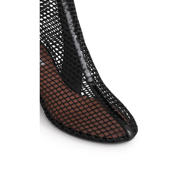 Alaia Boots 55 in Fishnet, Black | Boots | Coveti