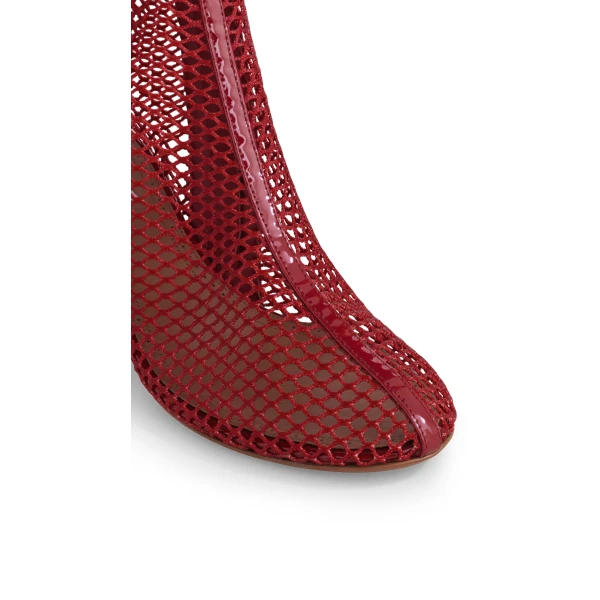 Alaia Boots 55 in Fishnet, Carmine | Boots | Coveti