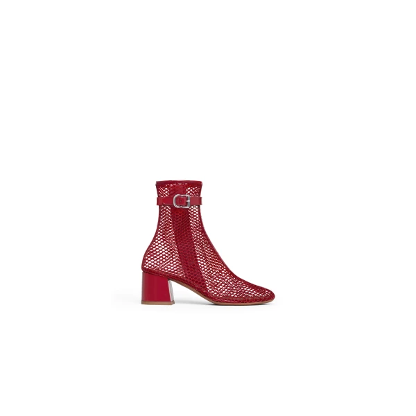 Alaia Boots 55 in Fishnet, Carmine | Boots | Coveti