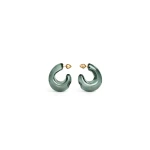 Alaia Bubble Hoop Earrings in Grey | Earrings | Coveti