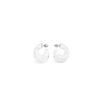 Alaia Bubble Hoop Earrings in Transparent | Earrings | Coveti