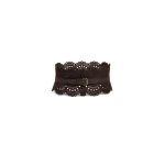 Alaia Bustier Belt in Perforated Vienne Nubuck, Smoke Brown | Belts | Coveti