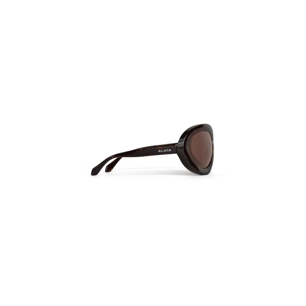 Alaia Butterfly Sunglasses in Dark Brown | Sunglasses | Coveti