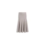 Alaia Cashmere Flared Skirt in Sand | Midi Skirts | Coveti