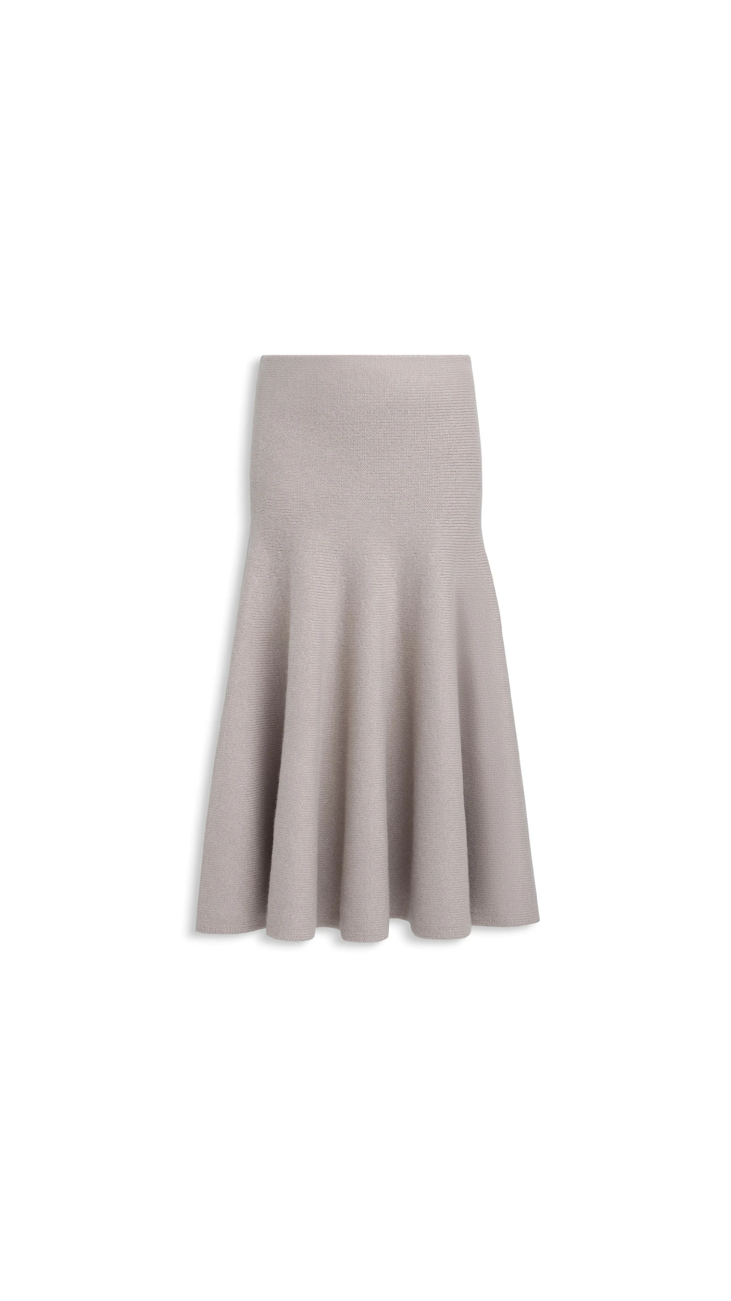 Alaia Cashmere Flared Skirt in Sand Alaia Cashmere Flared Skirt in Sand | Midi Skirts | Coveti