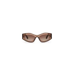 Alaia Cat Eye Sunglasses in Transparent Brown | Sunglasses | Coveti