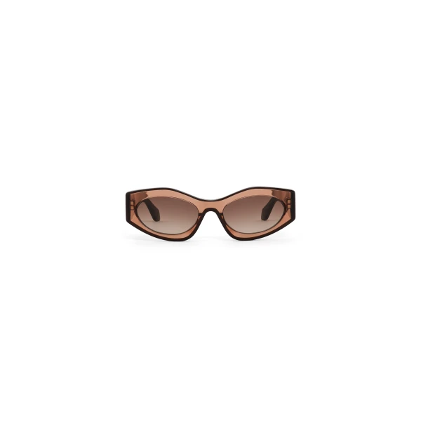 Alaia Cat Eye Sunglasses in Transparent Brown | Sunglasses | Coveti