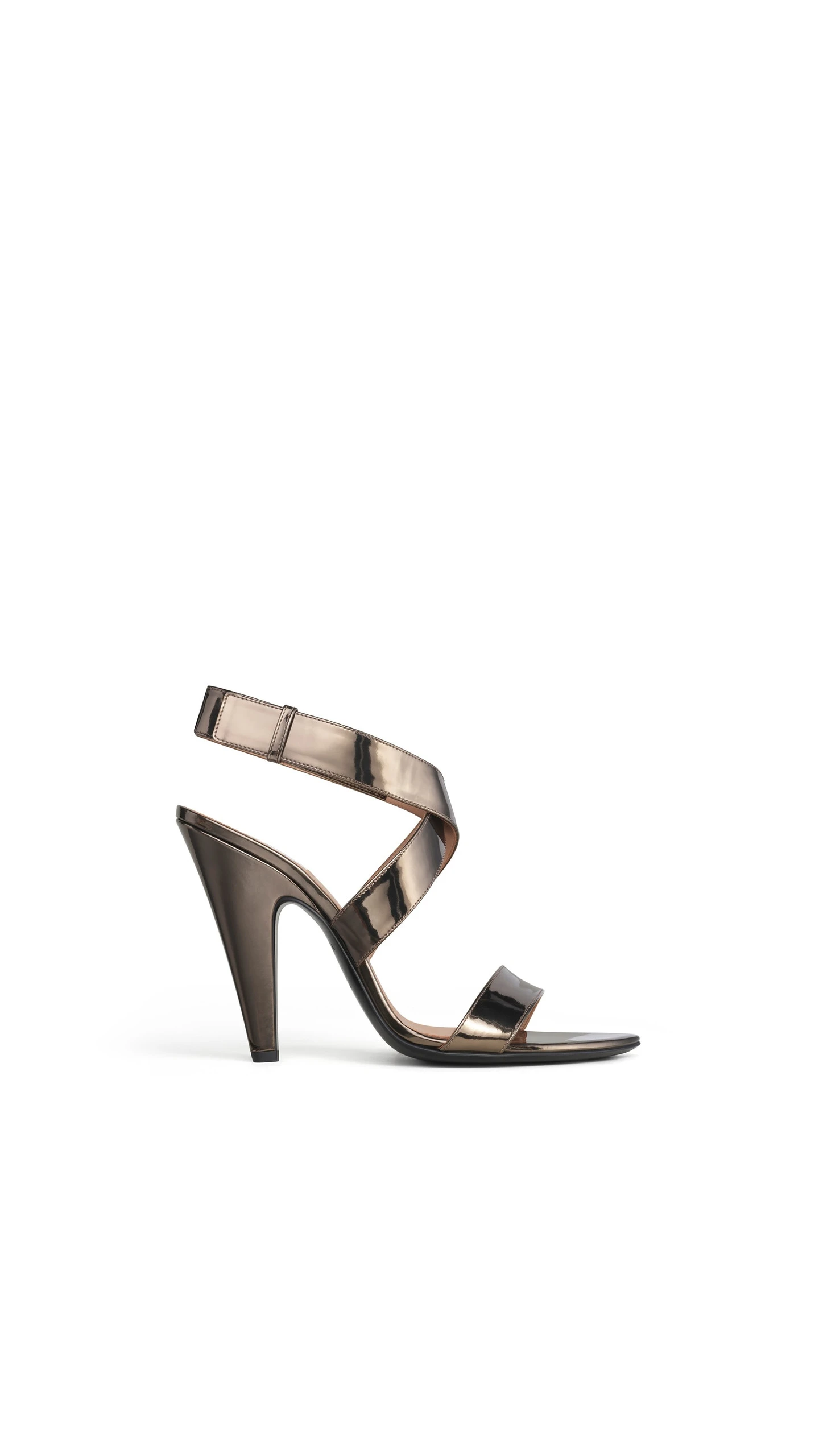 Alaia Cone Sandals in Mirror Fabric, Metal Brown Alaia Cone Sandals in Mirror Fabric, Metal Brown | Sandals | Coveti
