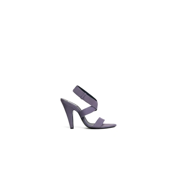 Alaia Cone Sandals in Suede, Violet Grey | Sandals | Coveti