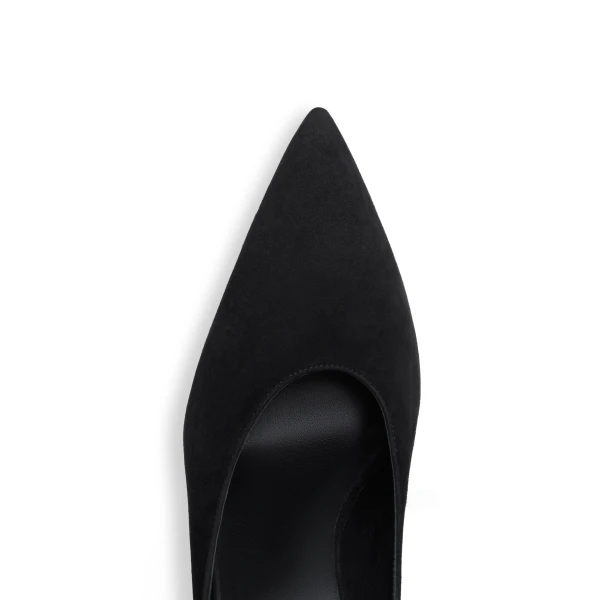 Alaia Cube Wedge Mules in Suede, Black | Mules | Coveti