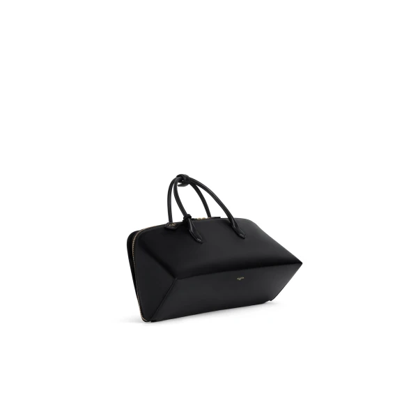 Alaia Delta Medium Bag in Box Calfskin, Black | Totes & Top-Handle Bags | Coveti