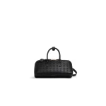 Alaia Delta Small Bag in Perforated Vienne Calfskin, Black | Totes & Top-Handle Bags | Coveti