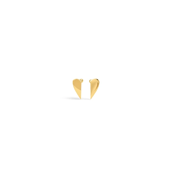 Alaia Demi-Coeur Earrings in Gold | Earrings | Coveti