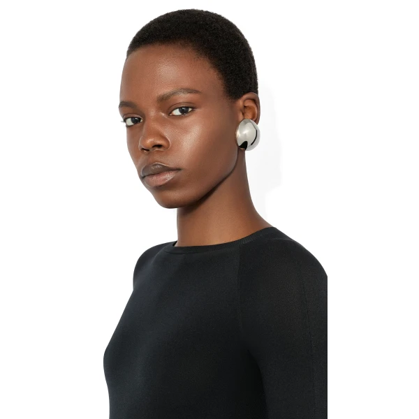 Alaia Dome Earrings in Silver | Earrings | Coveti