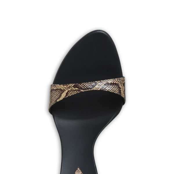 Alaia Drop Strappy Sandals in Ayers Leather, Honey | Sandals | Coveti