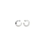 Alaia Edge Hoop Earrings in Silver | Earrings | Coveti