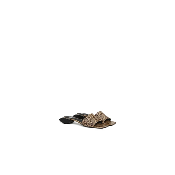Alaia Ellipse Mules in Ayers Leather, Honey | Mules | Coveti