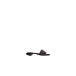 Alaia Ellipse Mules in Suede, Smoke Brown | Mules | Coveti