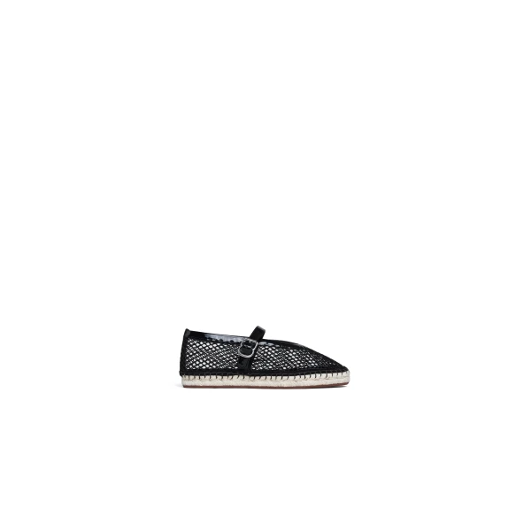 Alaia Espadrilles in Fishnet and Patent Leather, Black | Espadrilles | Coveti