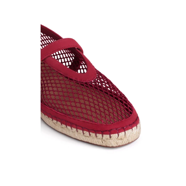 Alaia Espadrilles in Fishnet and Suede, Carmine | Espadrilles | Coveti