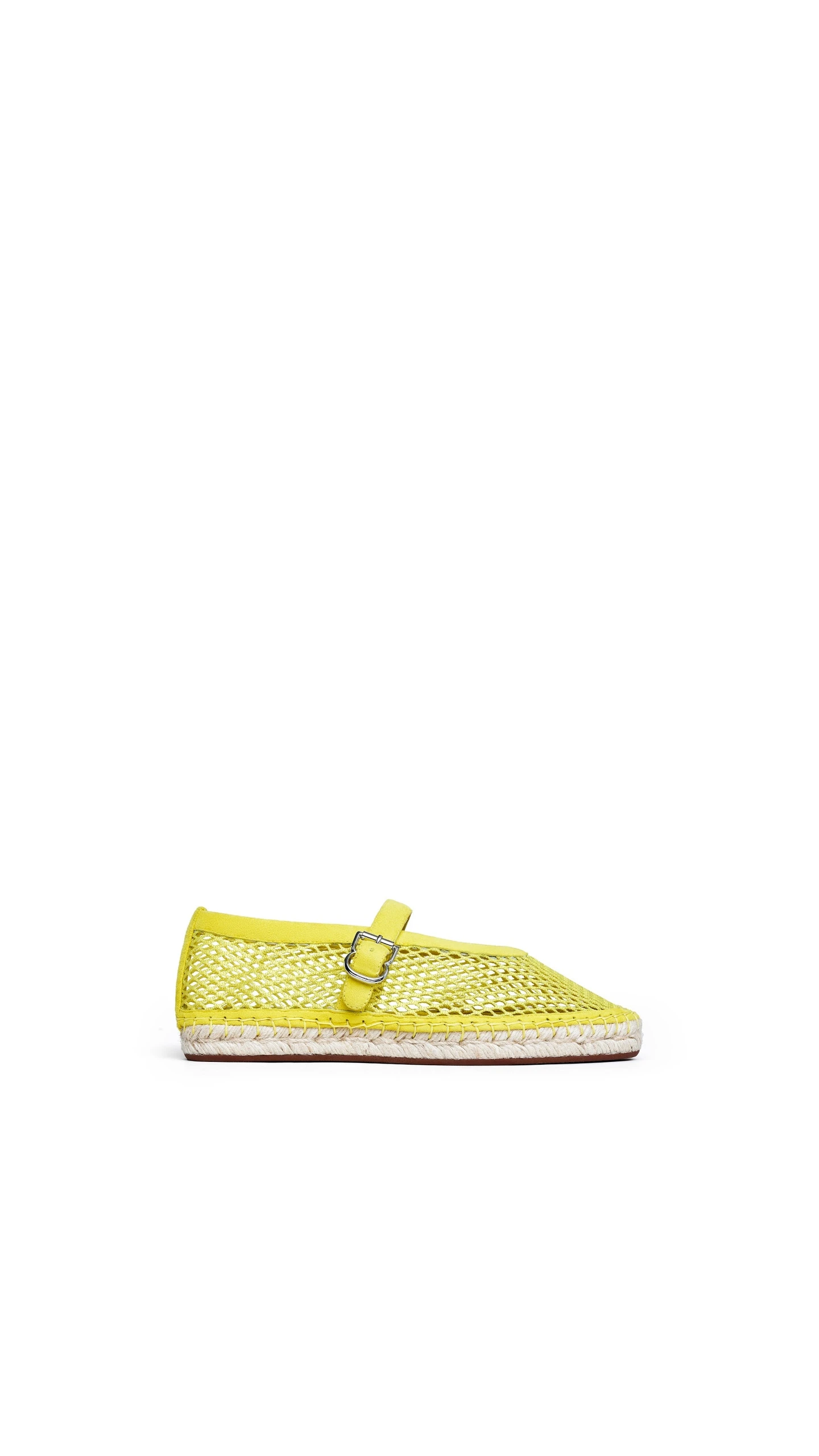 Alaia Espadrilles in Fishnet and Suede, Lemon Yellow Alaia Espadrilles in Fishnet and Suede, Lemon Yellow | Espadrilles | Coveti
