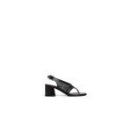 Alaia Fishnet Heel Sandals in Patent Leather, Black | Sandals | Coveti