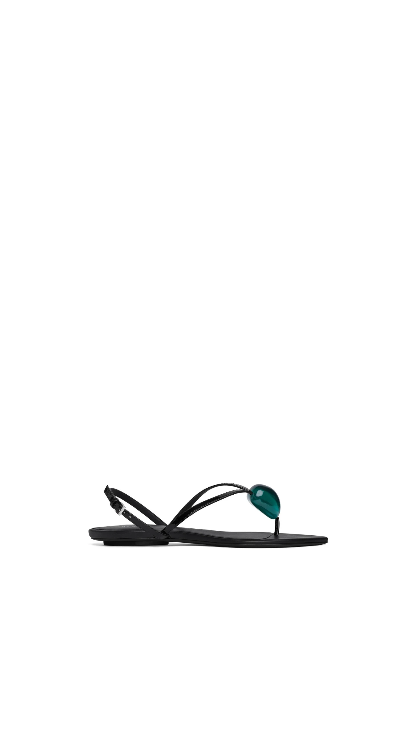 Alaia Flat Jewel Sandals in Patent Leather, Black Alaia Flat Jewel Sandals in Patent Leather, Black | Sandals | Coveti