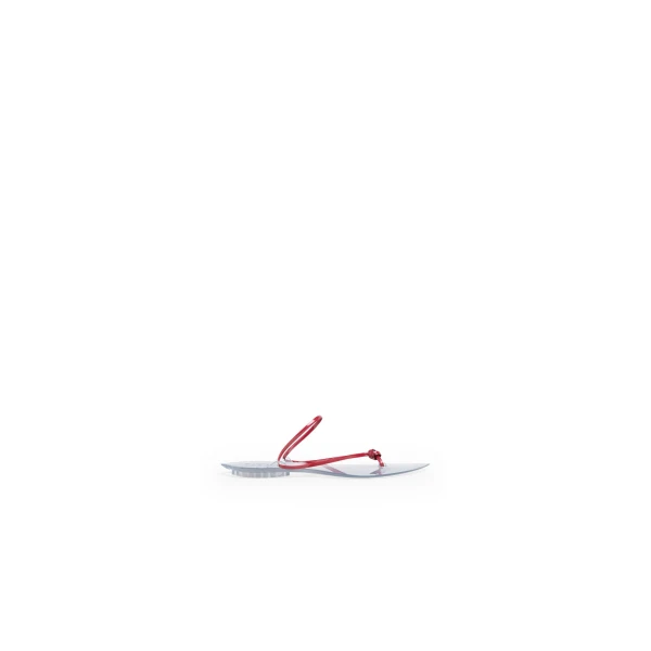 Alaia Invisible Thong in Patent Leather, Carmine | Sandals | Coveti