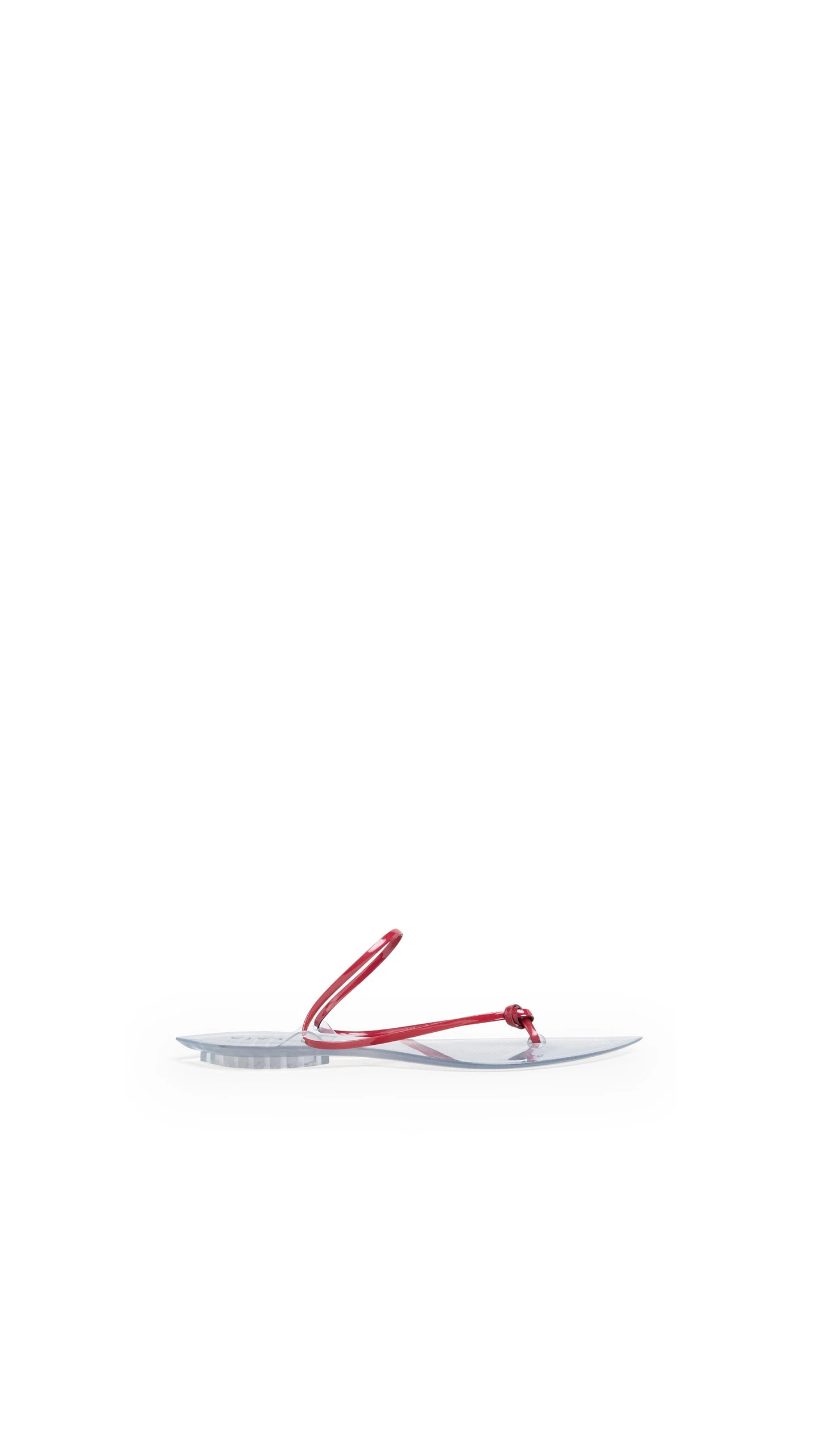 Alaia Invisible Thong in Patent Leather, Carmine Alaia Invisible Thong in Patent Leather, Carmine | Sandals | Coveti