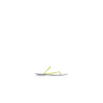 Alaia Invisible Thong in Patent Leather, Lemon Yellow | Sandals | Coveti