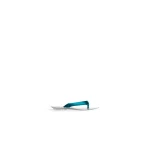 Alaia Invisible Thong in Satin, Emerald | Sandals | Coveti