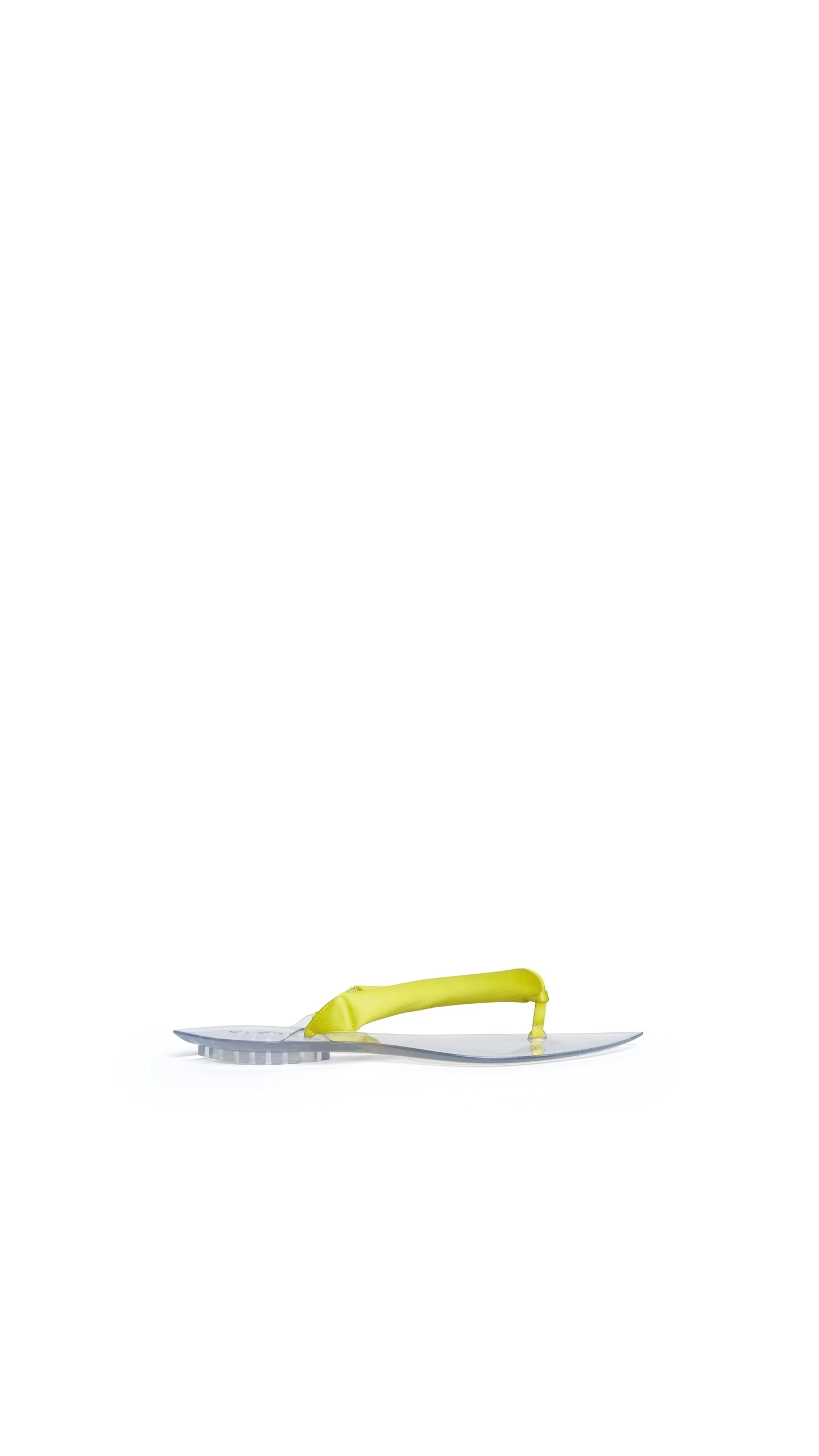 Alaia Invisible Thong in Satin, Lemon Yellow Alaia Invisible Thong in Satin, Lemon Yellow | Sandals | Coveti