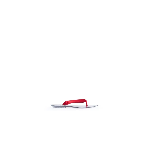 Invisible Thong in Satin, Orange-red
