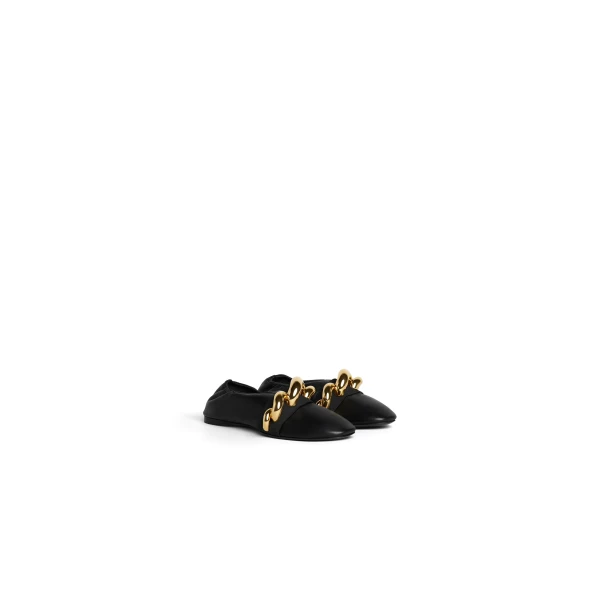 Alaia Jewel Slippers in Leather, Black | Flats | Coveti