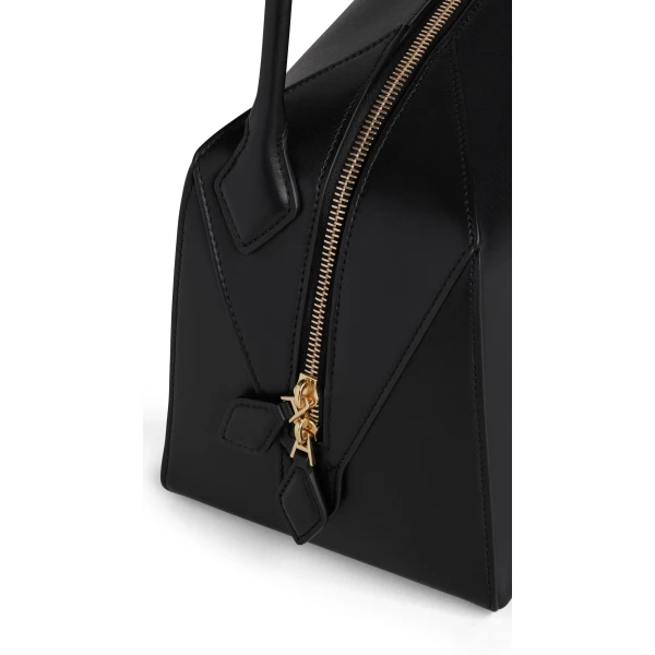 Alaia Le Bouledogue Bag in Calfskin, Black | Shoulder & Crossbody Bags | Coveti