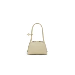 Alaia Le Bouledogue Small Bag in Nubuck, Almond Green | Totes & Top-Handle Bags | Coveti